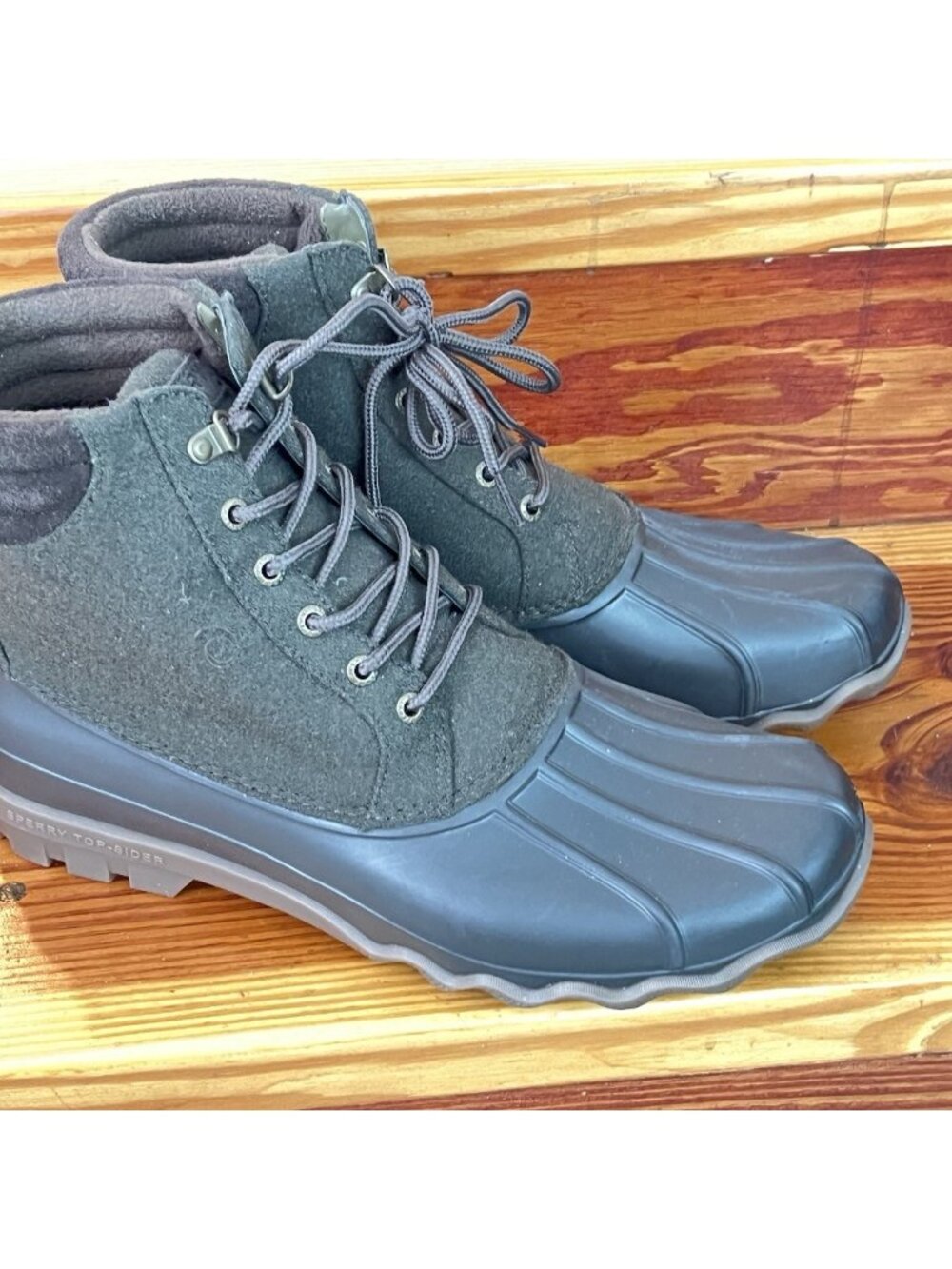 Sperry Duck Boots Wool Felt Waterproof Rain Snow Men’s Sz 12 NWOT